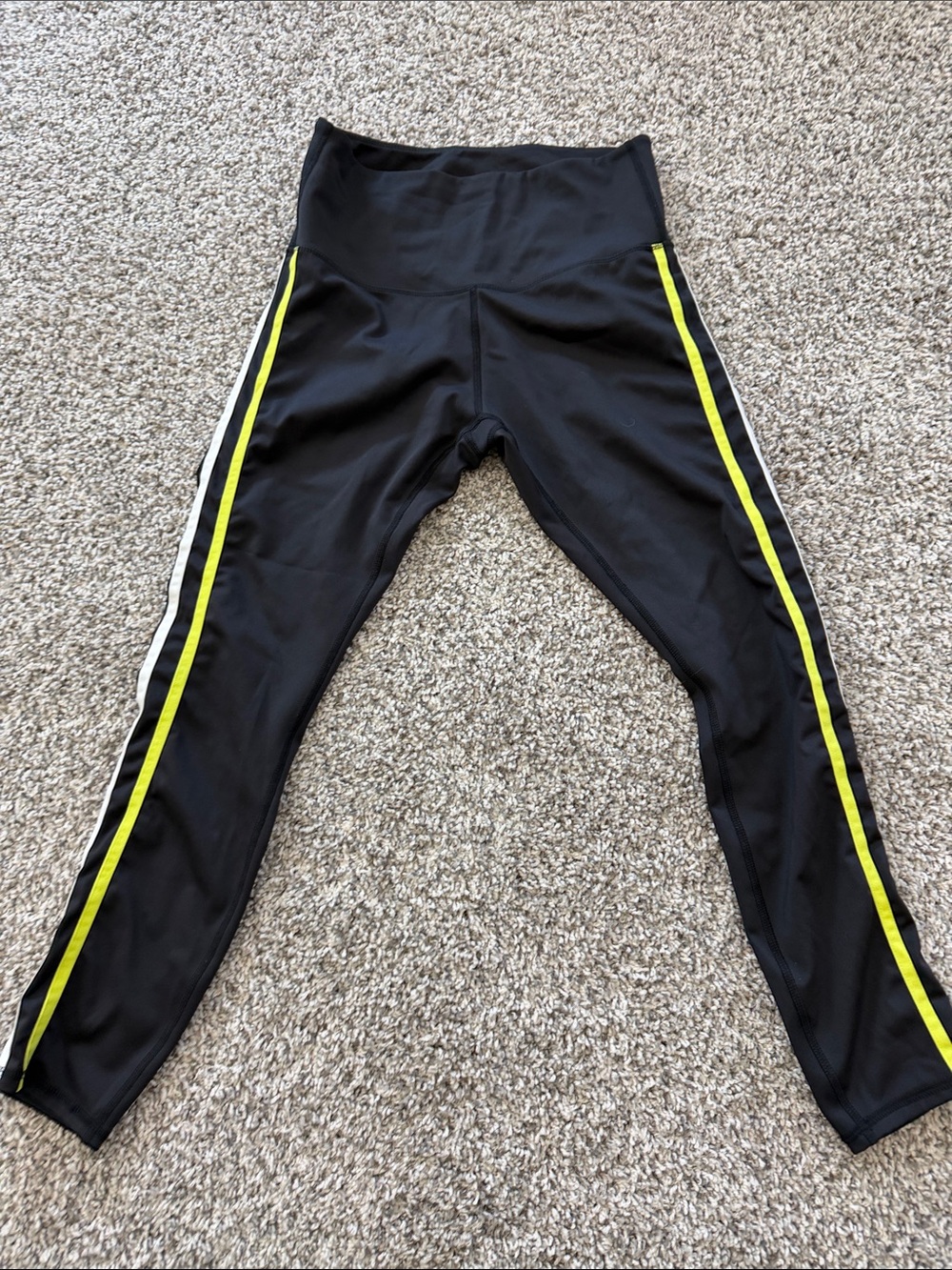 Women’s Move Theology Leggings with Green and White Stripe
